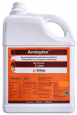 Brihans Ambiplex – 5L | Amino Acid & B‑Vitamin Feed Supplement for Livestock & Poultry