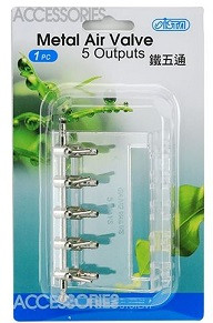 ISTA Metal Air CO₂ 5 Way Speed Controller Valve – Multi-Port Flow Regulator for Aquarium Systems
