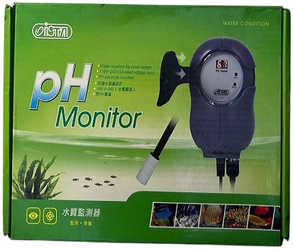 ISTA pH Monitor – Digital Aquarium pH Meter with LED Display & Probe Calibration Kit