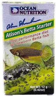 Ocean Nutrition Atisons Betta Starter – 12g Premium Diet for Newborn Betta Fish – High-Performance Formula