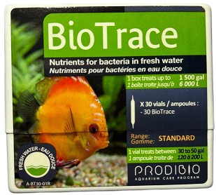 Prodibio Biotrace Freshwater – Trace Element & Micronutrient Booster for Aquarium Filtration (30 Vials)