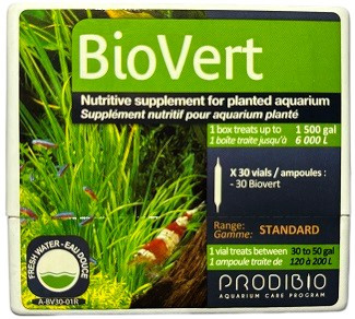 Prodibio BioVert – Nitrate-Free Plant Fertilizer for Freshwater Aquariums (30 Vials)