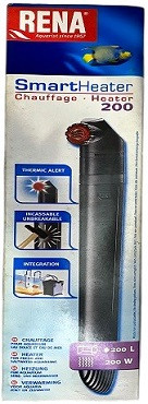 RENA Smart Thermostat Heater – 200W | Unbreakable Submersible Aquarium Heater with LED Alert