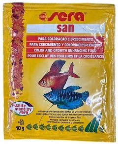 Sera San Fish Food – Color & Growth Enhancing Flakes for Tropical Aquarium Fish
