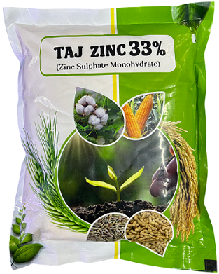 TAJ Zinc 33% Fertilizer – High-Efficiency Zinc Sulphate for Crop Nutrition & Yield Improvement (1kg)