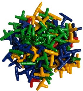 Three Way 300 PC Air Line Divider Kit – Bulk Airflow Splitters for Aquariums and Aquaculture Systems