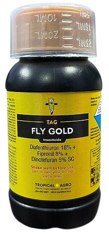 Tropical Agro Tag Fly Gold Insecticide – Diafenthiuron + Fipronil + Dinotefuran (100ml)