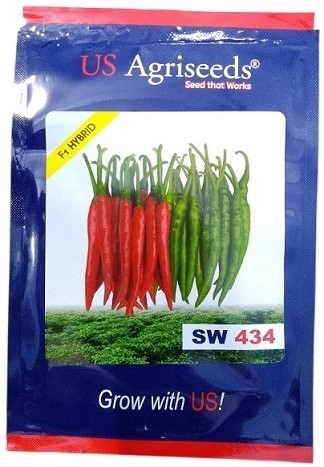 US Agriseeds SW 434 Hybrid Hot Pepper Seeds – Vigorous Growth, High Yield, Export-Grade Quality | 10g Pack