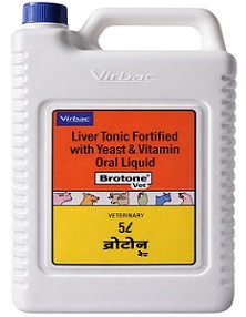 Virbac Brotone Vet – 5L | Fortified Liver Tonic with Yeast & Vitamins