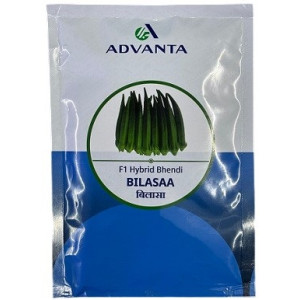 Advanta F1 Hybrid Bilasaa Bhendi Okra Seeds – High-Yield Early Maturing Variety (95gm / ~1500 Seeds)