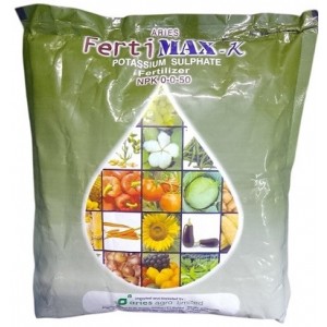 Aries Ferti Max K Fertilizer – NPK 0:0:50 | High-Potassium Water-Soluble Fertilizer for Flowering & Fruit Development (1kg)