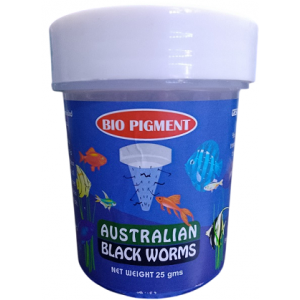 Australian Black Worms – Natural Color Enhancer for Tropical Fish (25g)