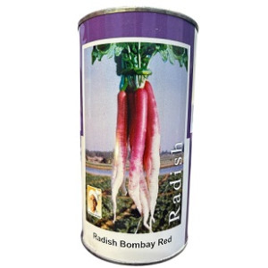 Durga Bombay Hybrid Half Red Radish Seeds – 500g | High‑Yield Red & White Radish Variety