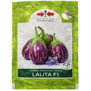 East West Lalita F1 Hybrid Brinjal Seeds – 50g | High‑Yield Purple Eggplant Variety