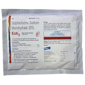 Elanco Esb3 – Sulphaclozine-Based Anti-Coccidial for Poultry (100g)