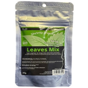 GlasGarten Shrimp Snacks Leaves Mix – Herbal Stick Feed with Nettle & Walnut Leaves (Made in Germany)