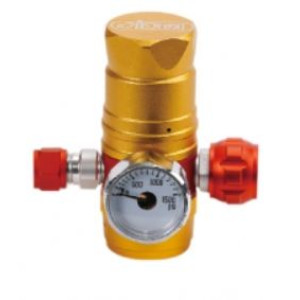 ISTA Vertical Faceup CO₂ Cylinder Regulator – Gold Finish, Pressure Reducing Design (I-648-3)