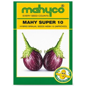 Mahyco Mahy Super 10 Hybrid Brinjal Seeds – 50g | High‑Yield Improved Variety