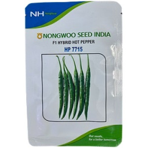Nongwoo Seed HP 7715 F1 Hybrid Hot Pepper Seeds – 7.7g / 1500 Seeds | High‑Yield Green Chili Variety