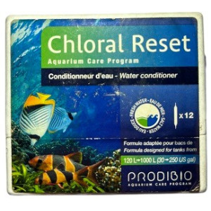 Prodibio Chloral Reset – Water Conditioner for Tap Water Neutralization in Aquariums (4 & 12 Vial Packs)