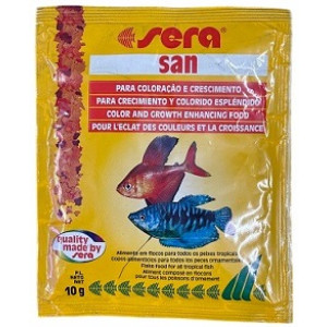 Sera San Fish Food – Color & Growth Enhancing Flakes for Tropical Aquarium Fish