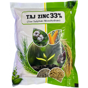 TAJ Zinc 33% Fertilizer – High-Efficiency Zinc Sulphate for Crop Nutrition & Yield Improvement (1kg)