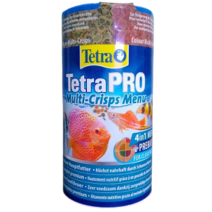 TetraPro Multi Crisps Menu – Premium Tropical Fish Food with 4 Functional Crisps (64g)