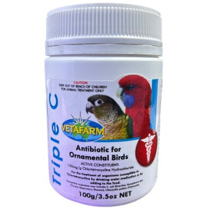 Vetafarm Triple C – Antibiotic for Ornamental Birds (100g)