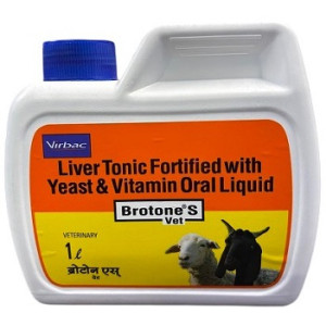 Virbac Brotone S Vet – Vitamin-Fortified Liver Supplement for Sheep & Goats (1L)