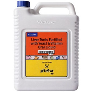 Virbac Brotone Vet – 5L | Fortified Liver Tonic with Yeast & Vitamins