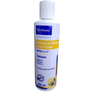 Virbac Ketochlor Shampoo – Antibacterial & Antifungal Dermatological Care for Pets (200ml)