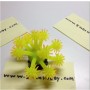 Silicone Sea Anemone Aquarium Fish Tank Ornament – Fluorescent Tip Decoration with Stone Anchor Base